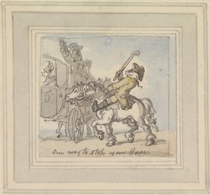 あなたの馬を止める一つの方法 作： Thomas Rowlandson